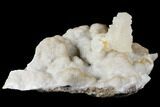 Calcite Crystals After Calcite on Druzy Quartz - Missouri #122123-4